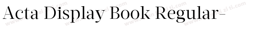 Acta Display Book Regular字体转换